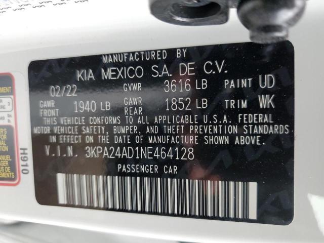 3KPA24AD1NE464128 Kia Rio LX 10