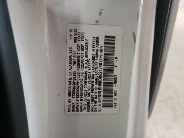 VIN 5FNRL5H60DB021748 2013 HONDA ODYSSEY no.10