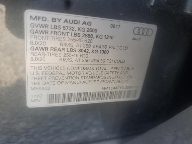 2018 AUDI SQ5 PRESTI WA1C4AFY2J2064173