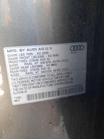 2015 AUDI Q7 TDI PRE WA1LMAFE1FD016584