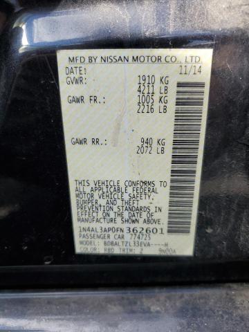 1N4AL3AP0FN362601 Nissan ALTIMA 2.5