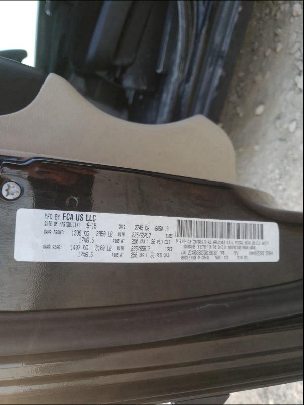 2C4RDGBG3GR139182 2016 Dodge Grand Cara 3.6L