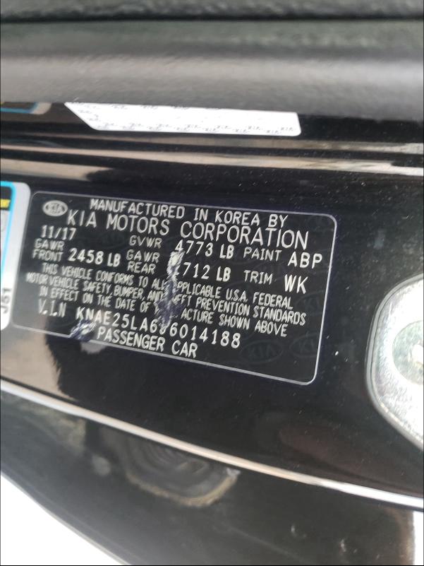 2018 KIA STINGER PR KNAE25LA6J6014188