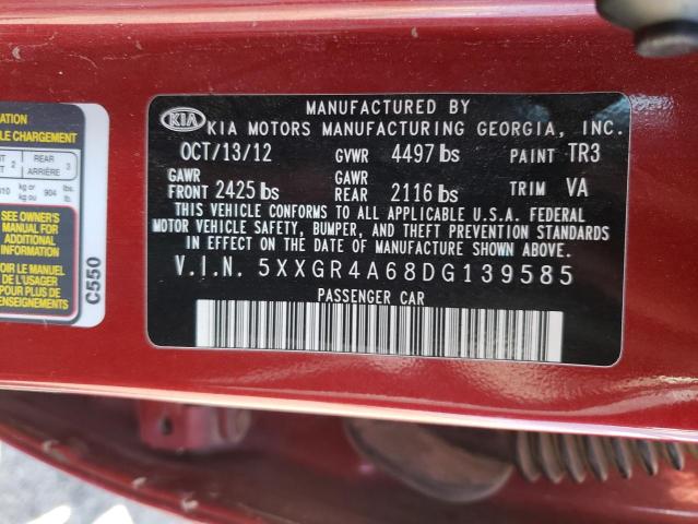 5XXGR4A68DG139585 KIA OPTIMA SX