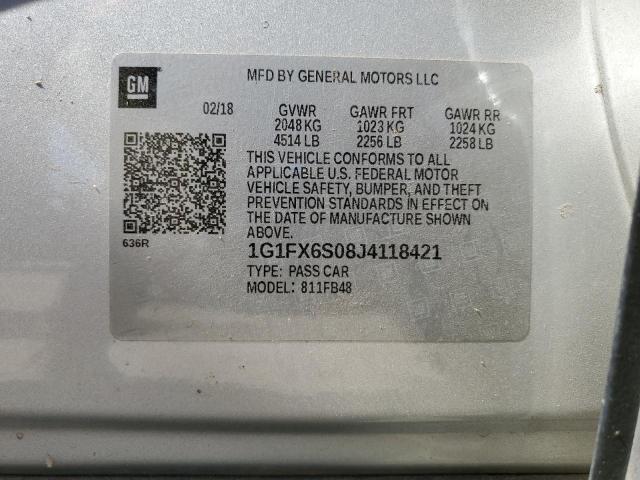 2018 CHEVROLET BOLT EV PR - 1G1FX6S08J4118421