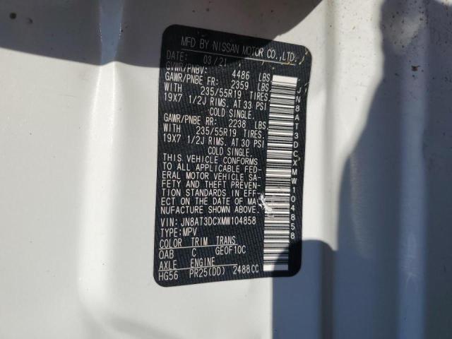 2021 NISSAN ROGUE PLAT JN8AT3DCXMW104858