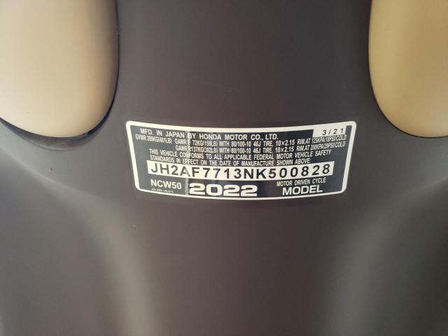 2022 HONDA NCW50 - JH2AF7713NK500828