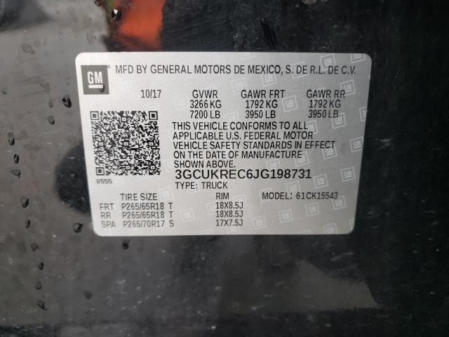 2018 CHEVROLET SILVERADO2 3GCUKREC6JG198731