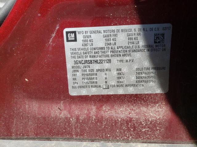 2017 CHEVROLET TRAX PREMI 3GNCJRSB7HL221128