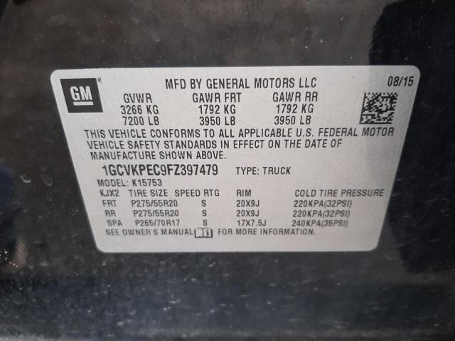 2015 CHEVROLET SILVERADO2 1GCVKPEC9FZ397479