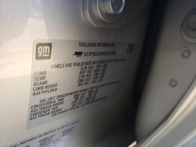 2022 GMC SIERRA LIM 3GTP9CEK9NG172269