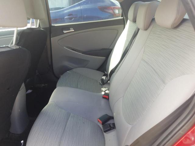 VIN: KMHCT4AE6HU379186 Auction: COPART Lot: 59327652 Location: MA - WEST WARREN KMHCT4AE6HU379186 HYUNDAI ACCENT 2017 RED Photo 6