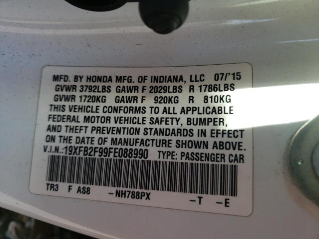2015 HONDA CIVIC EXL - 19XFB2F99FE088990