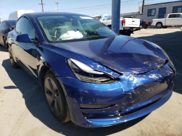 Salvage cars for sale from Copart Los Angeles, CA: 2021 Tesla Model 3
