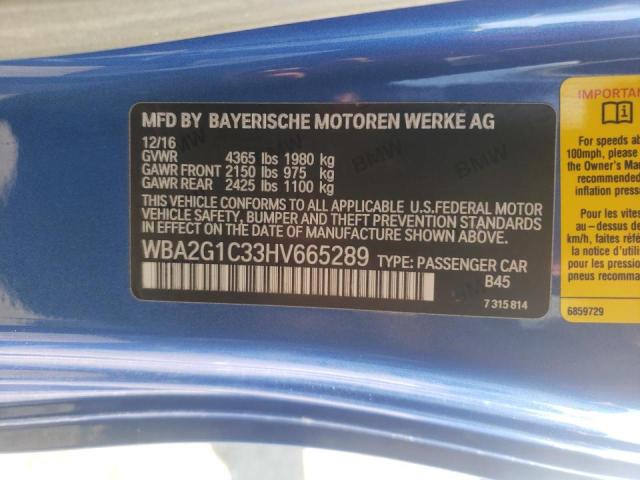 2017 BMW M240I WBA2G1C33HV665289