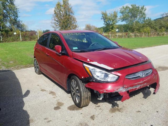 VIN: KMHCT4AE6HU379186 Auction: COPART Lot: 59327652 Location: MA - WEST WARREN KMHCT4AE6HU379186 HYUNDAI ACCENT 2017 RED Photo 1