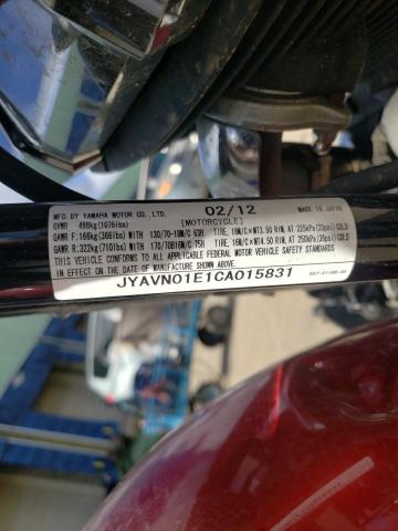 2012 YAMAHA XVS950 A JYAVN01E1CA015831