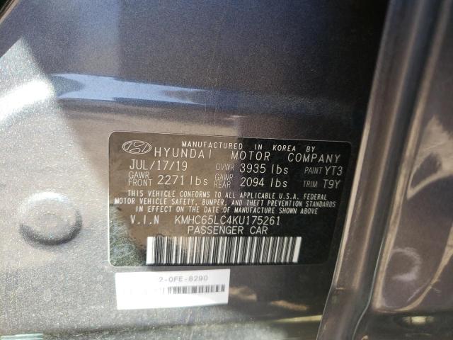 2019 HYUNDAI IONIQ BLUE - KMHC65LC4KU175261