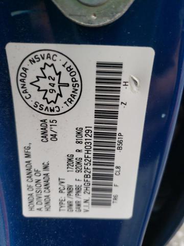 2015 HONDA CIVIC LX - 2HGFB2F52FH031291