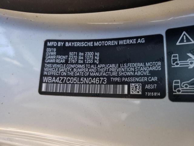 2020 BMW 440XI WBA4Z7C05L5N04673
