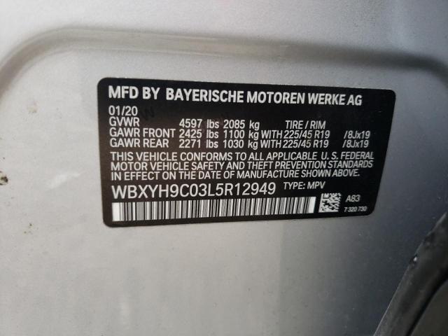 2020 BMW X2 SDRIVE2 WBXYH9C03L5R12949