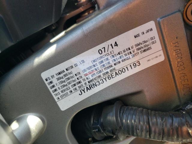 2014 YAMAHA FZ09 C JYARN33Y6EA001193