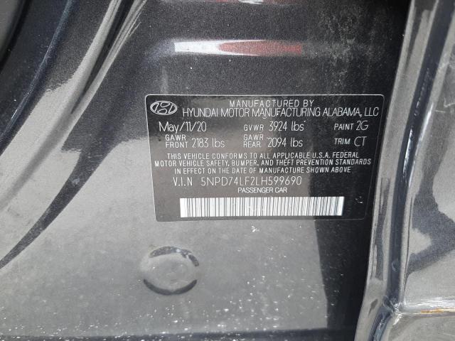 VIN 5NPD74LF2LH599690 2020 HYUNDAI ELANTRA no.10