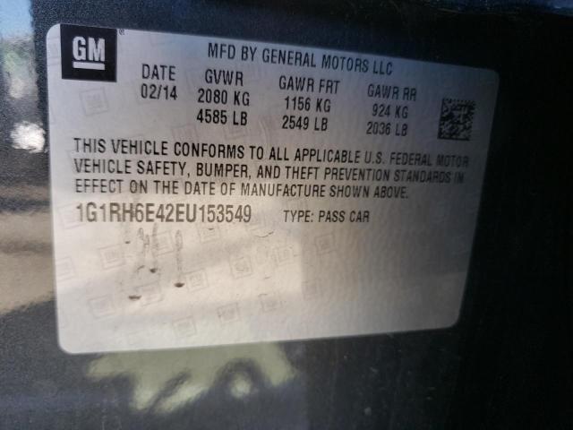 VIN 1G1RH6E42EU153549 2014 Chevrolet Volt no.10