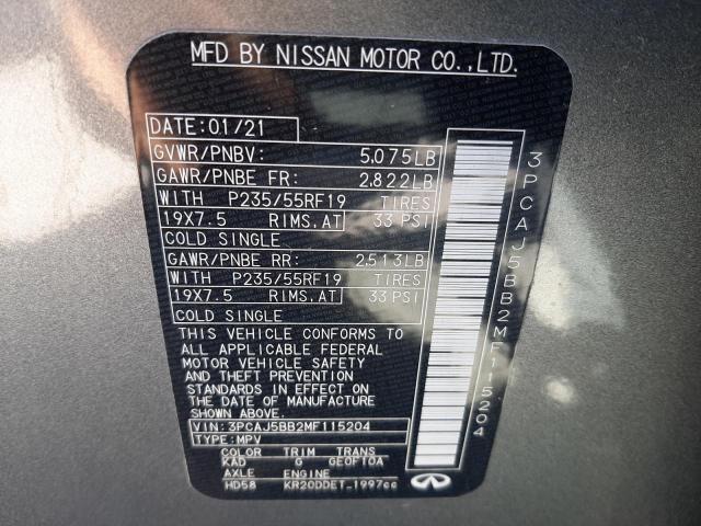 2021 INFINITI QX50 LUXE 3PCAJ5BB2MF115204