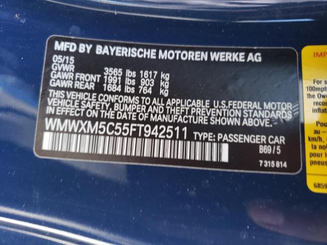 WMWXM5C55FT942511 Mini Cooper