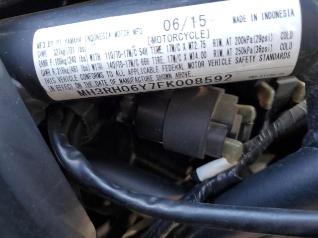 2015 YAMAHA YZFR3 MH3RH06Y7FK008592