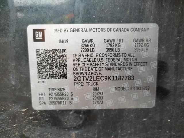 2019 GMC SIERRA LIM 2GTV2LEC9K1187783