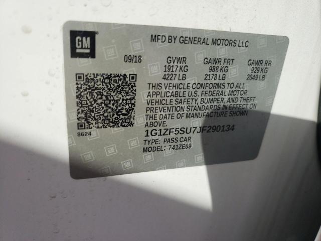 2018 CHEVROLET MALIBU HYB - 1G1ZF5SU7JF290134