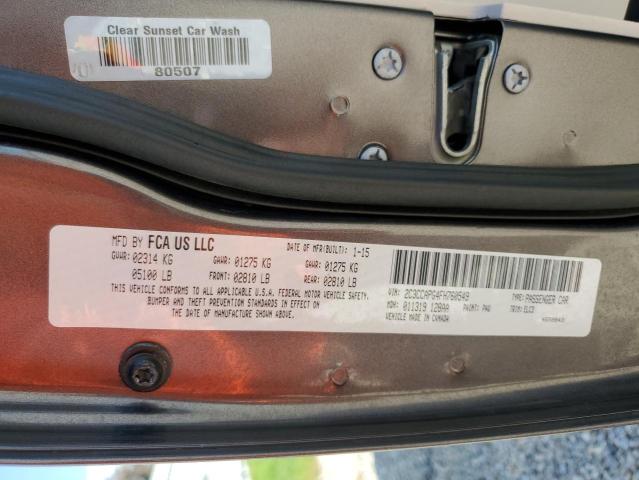 2015 CHRYSLER 300C PLATI 2C3CCAPG4FH760549