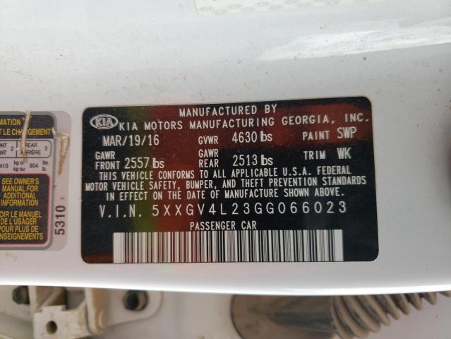 2016 KIA UK 5XXGV4L23GG066023