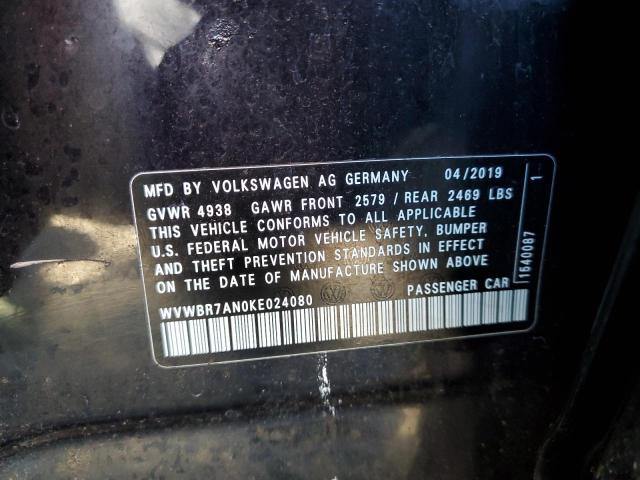 2019 VOLKSWAGEN ARTEON SE WVWBR7AN0KE024080