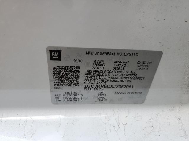 2018 CHEVROLET SILVER1500 1GCVKRECXJZ357061
