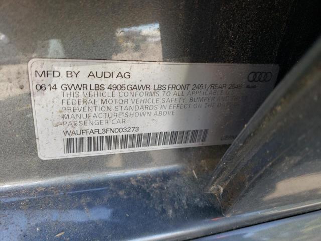 2015 AUDI A4 PREMIUM WAUFFAFL3FN003273