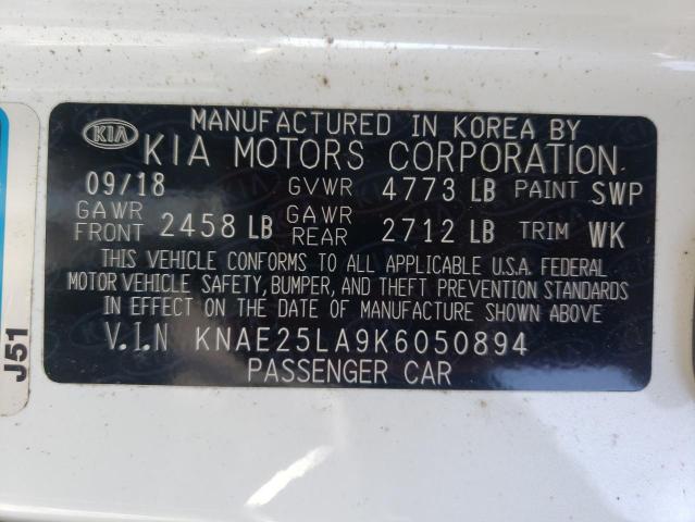 2019 KIA STINGER PR KNAE25LA9K6050894