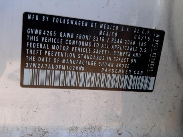 2015 VOLKSWAGEN GOLF TDI 3VW2A7AU0FM102868