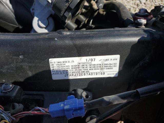 2007 YAMAHA YZFR6 L JYARJ12E87A019169