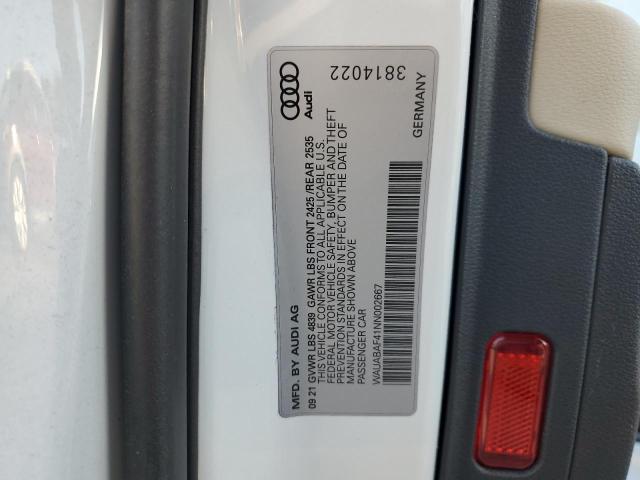 2022 AUDI A4 WAUABAF41NN002667