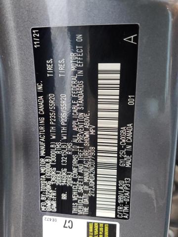 2022 LEXUS RX 450H 2T2JGMDA2NC077908