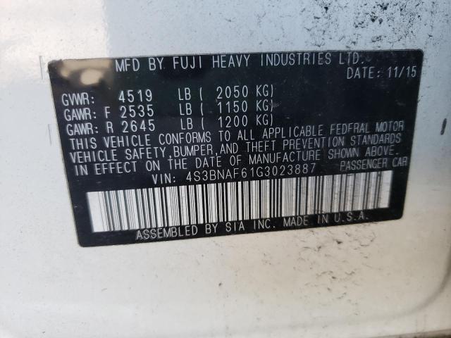 2016 SUBARU LEGACY 2.5 - 4S3BNAF61G3023887