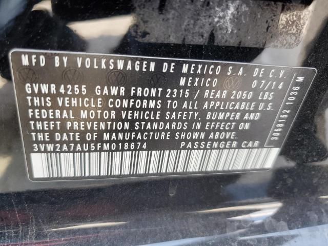 2015 VOLKSWAGEN GOLF TDI 3VW2A7AU5FM018674