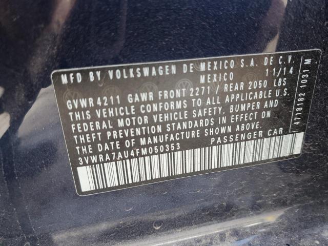 2015 VOLKSWAGEN GOLF TDI 3VWRA7AU4FM050353