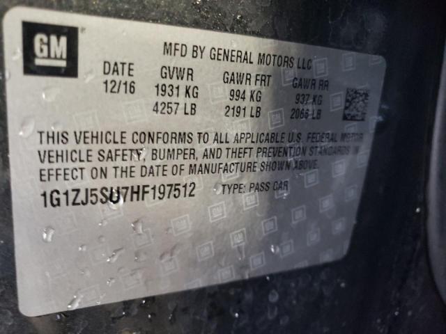 2017 CHEVROLET MALIBU HYB - 1G1ZJ5SU7HF197512