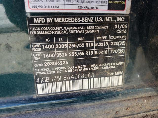 2006 Mercedes-Benz Ml 500 VIN: 4JGBB75E86A088083 Lot: 41329134