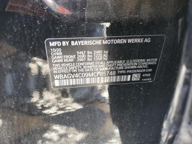 2021 BMW 840XI WBAGV4C09MCF85748