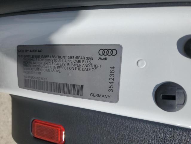 2022 AUDI S7 PREMIUM WAUPFBF25NN016607